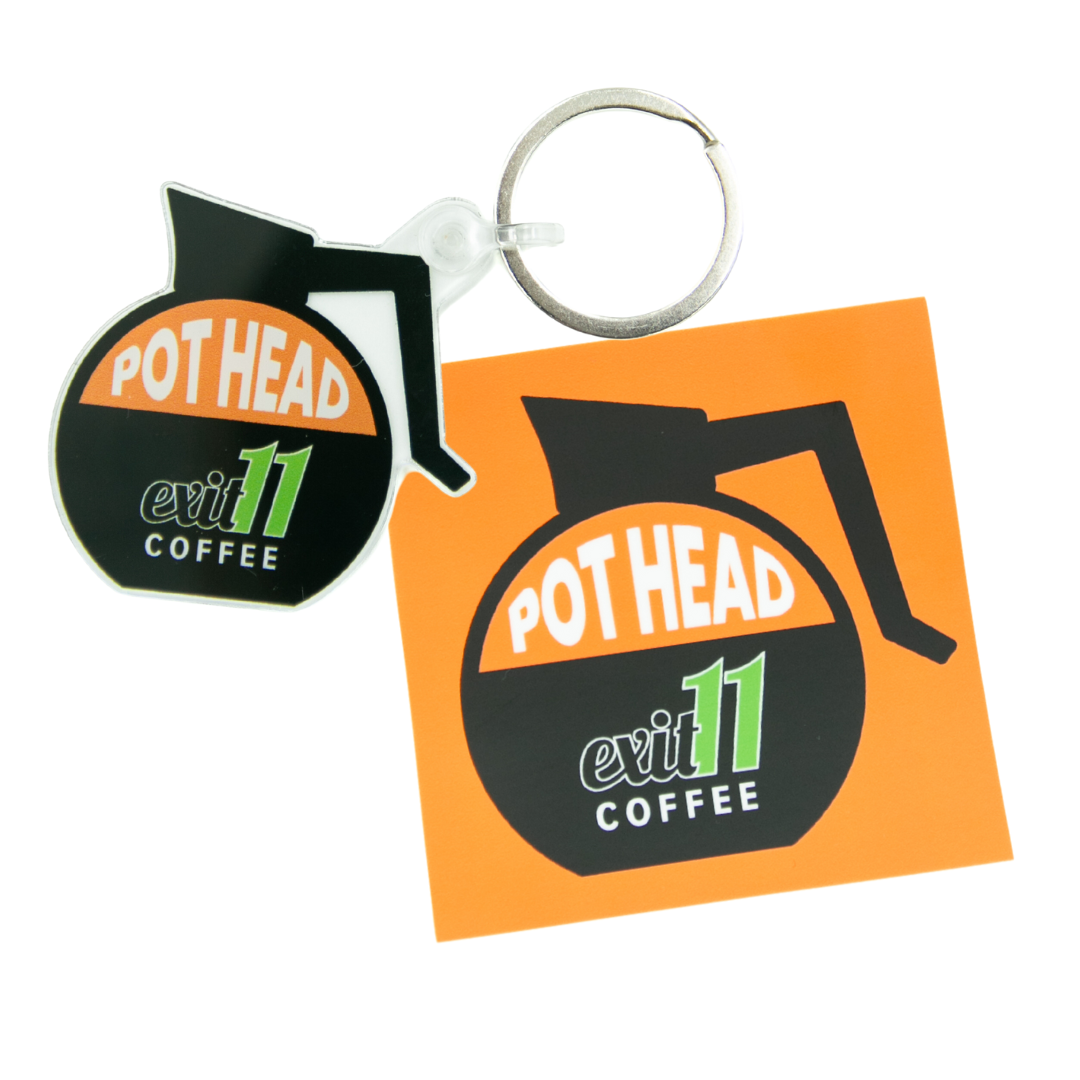 Exit-11-coffee-PotHeadStickerdecalandkeychain